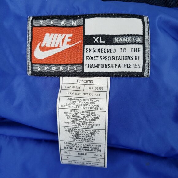 Vtg 90s Nike Jacket Men's XL Team Sports Florida Gators DUCK DOWN Puffer EUC - Picture 2 of 16